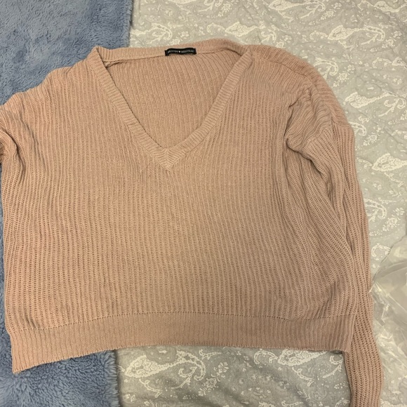 Blush pink long sleeve knitted sweater - Picture 1 of 2